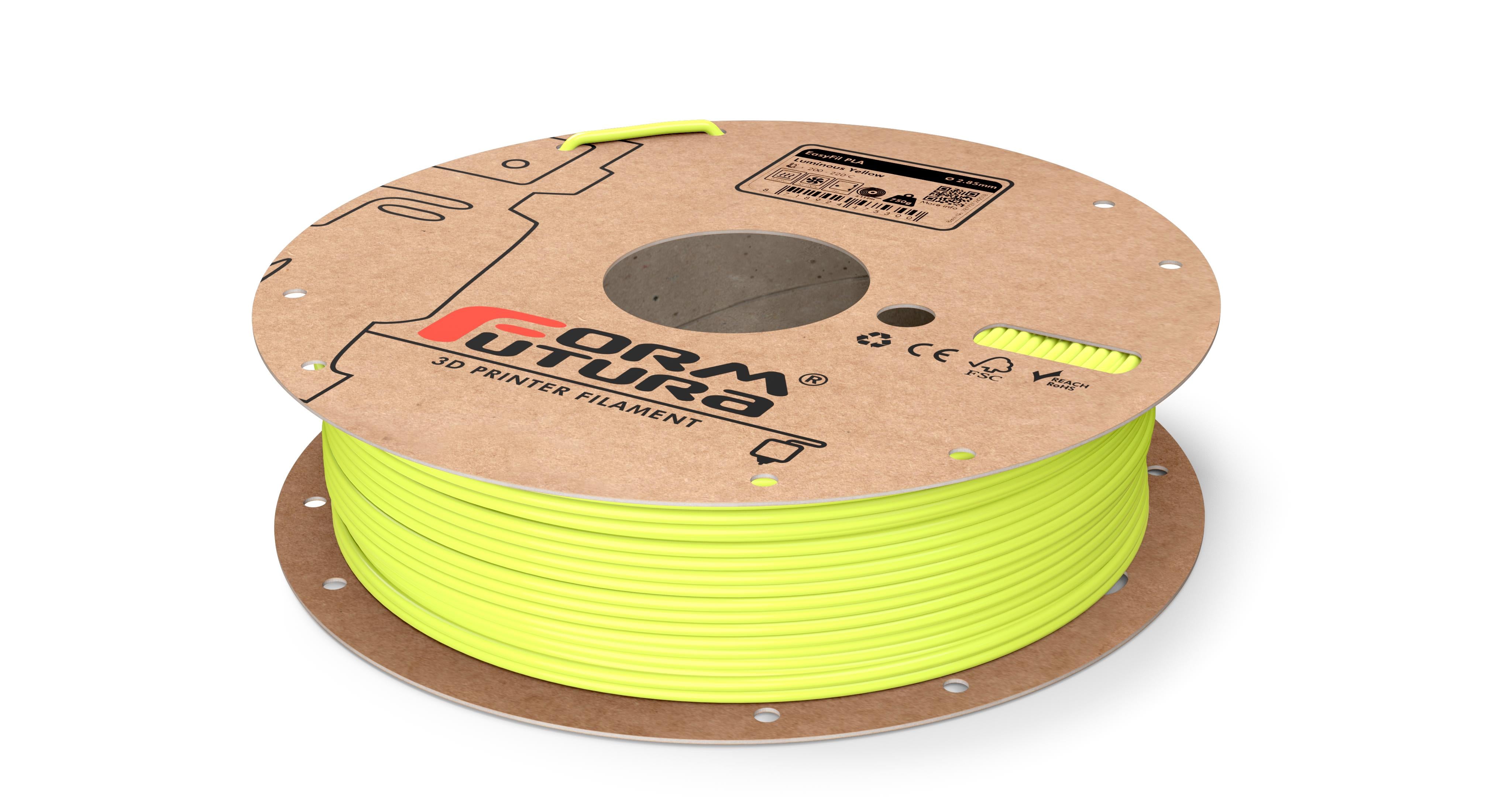 PLA Filament EasyFil PLA 2.85mm Luminous Yellow 750 gram 3D Printer Filament