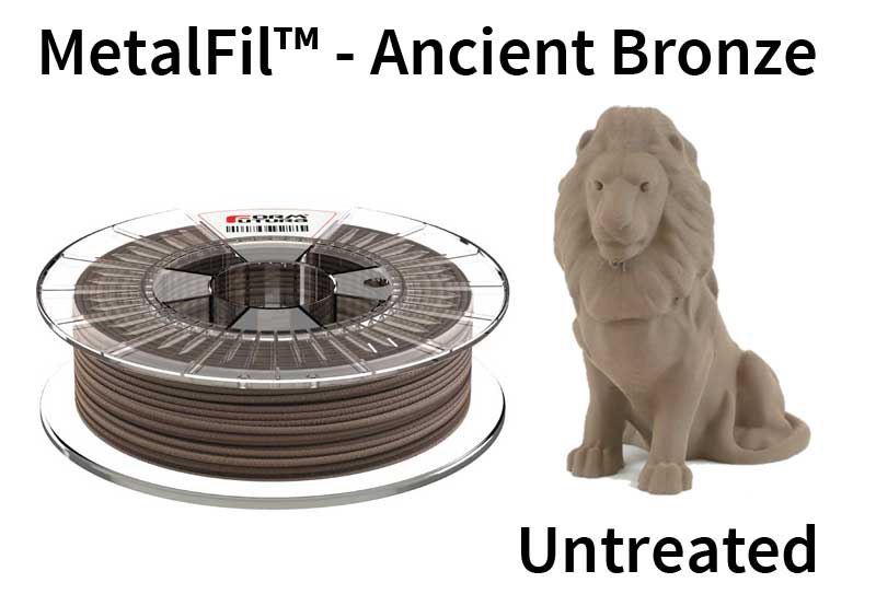 Copper feel PLA based filament MetalFil 2.85mm Ancient Bronze 750 gram 3D Printer Filament