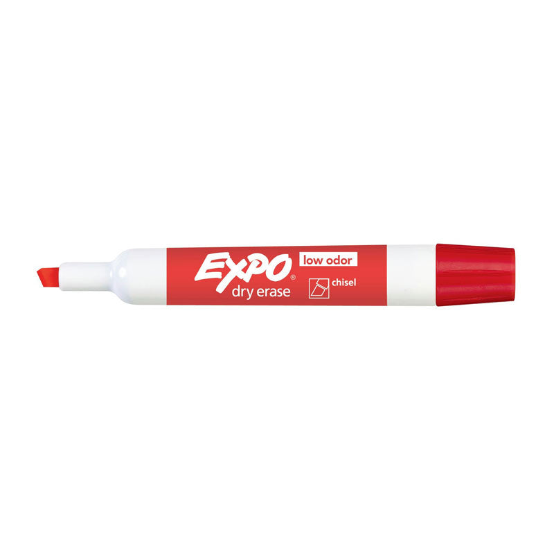 EXPO White Board Marker Chisel Tip Red Color Box of 12