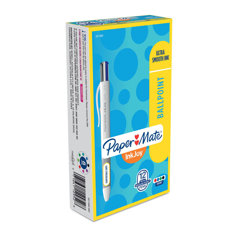 PAPER MATE Inkjoy Quatro Retr Ball Pen Box of 12