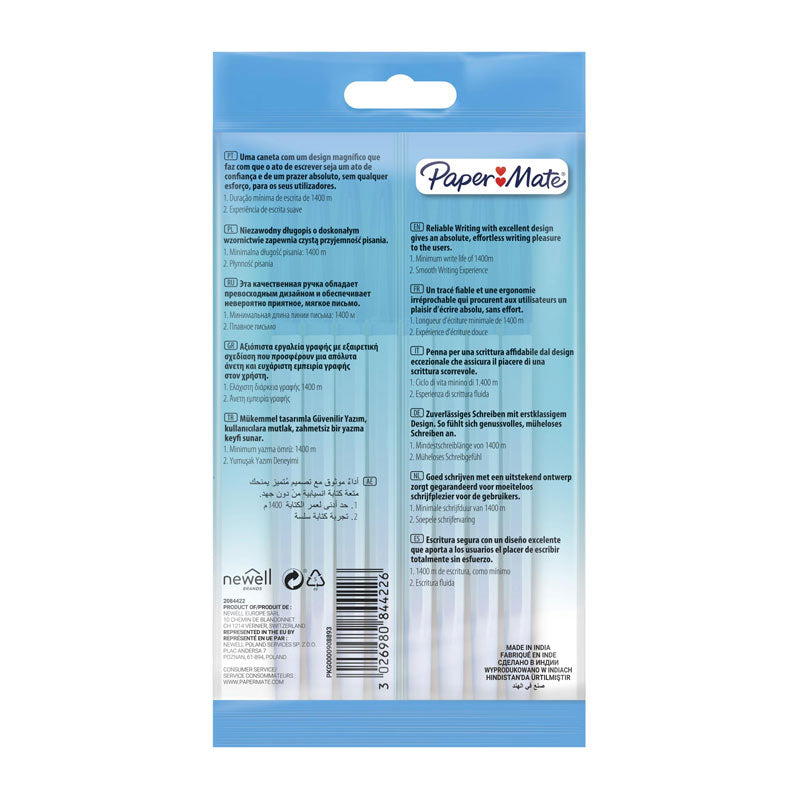 PAPER MATE 045 1.0mm Ball Pen Pen Blue Pack 8