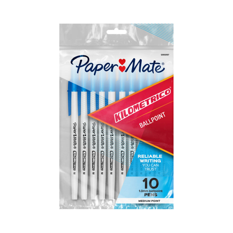 PAPER MATE Kilometrico Blue Pack of 10 Box12