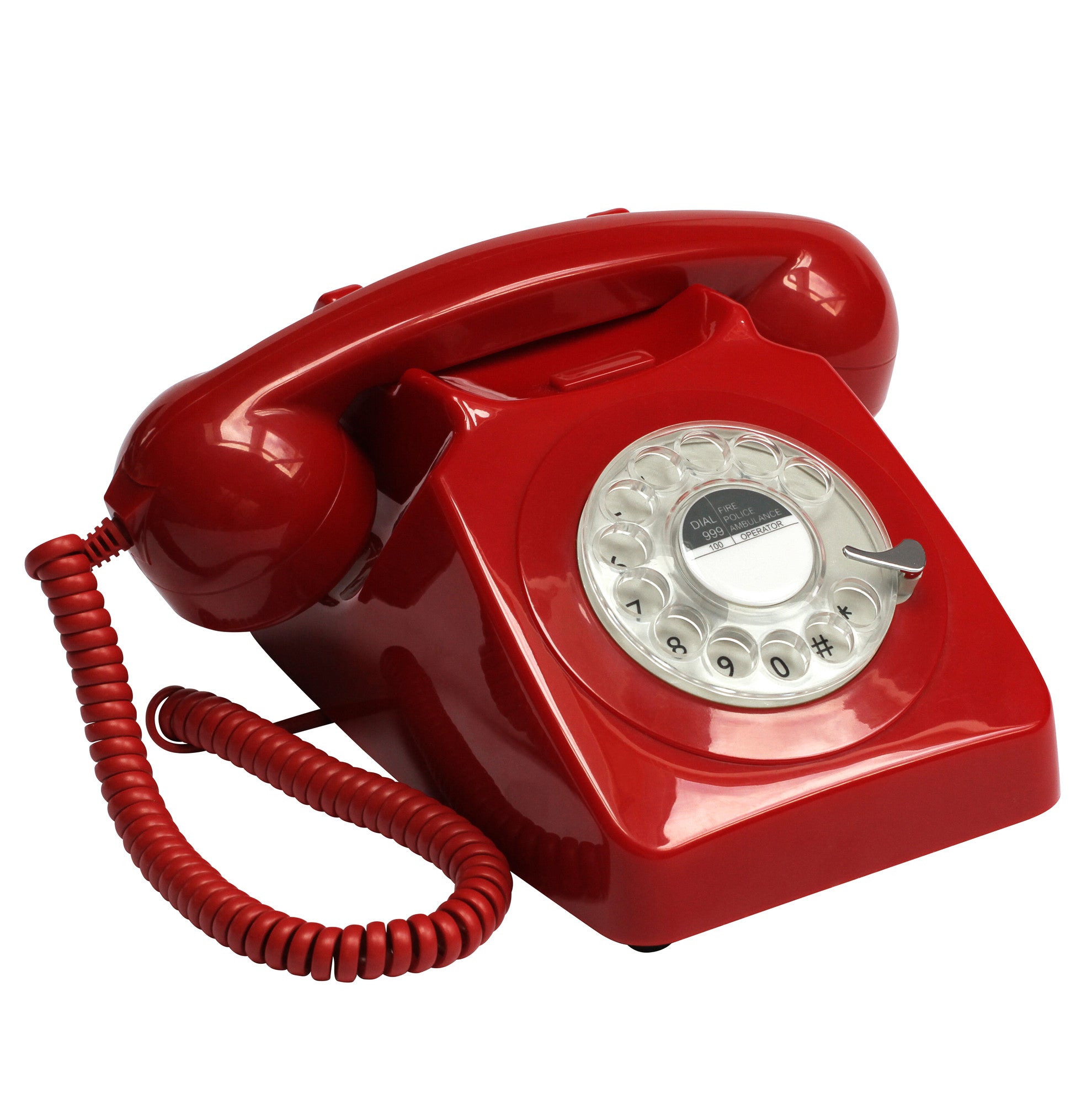 GPO RETRO GPO 746 ROTARY TELEPHONE - RED