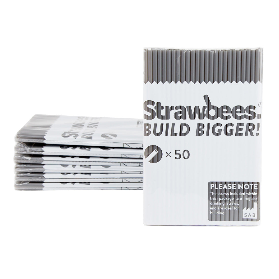 STRAWBEES Strawbees Construction Pipes - Grey