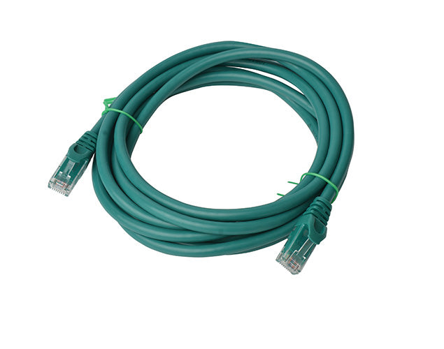 8WARE Cat6a UTP Ethernet Cable 3m Snagless Green