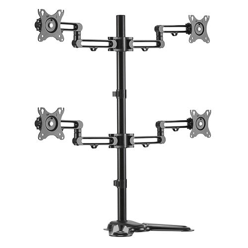 Brateck Quad Monitor Premium Articulating Aluminum Monitor Stand Fit Most 17\'-32\' Monitors Up to 8kg per screen