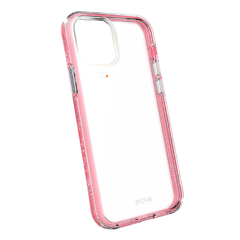 FORCE TECHNOLOGY Aspen Case for Apple iPhone 12 mini - Glitter Coral (EFCDUAE180GLC), Antimicrobial, 6m Military Standard Drop Tested, Compatible with MagSafe