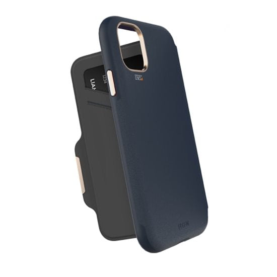 FORCE TECHNOLOGY Monaco Wallet Case for Apple iPhone 11 Pro Max - Blackberry (EFCFLAE172BLG), 6m Military Standard Drop Tested, 2 Convenient card/cash pockets