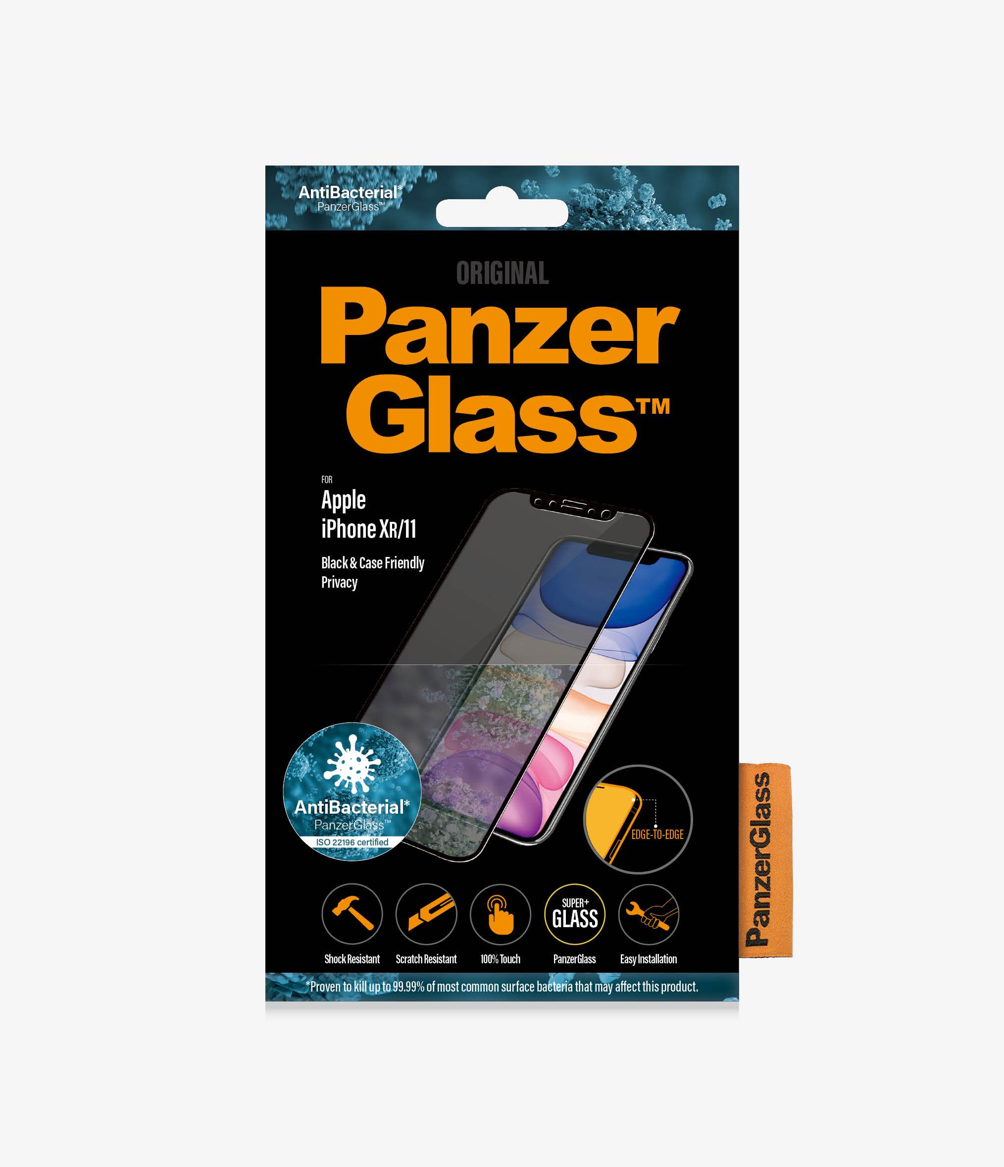 PANZER GLASS Apple iPhone XR/11 - Black - Privacy (P2665) - Screen Protector - Anti-glare coating, Blue light reduction, Original PanzerGlass