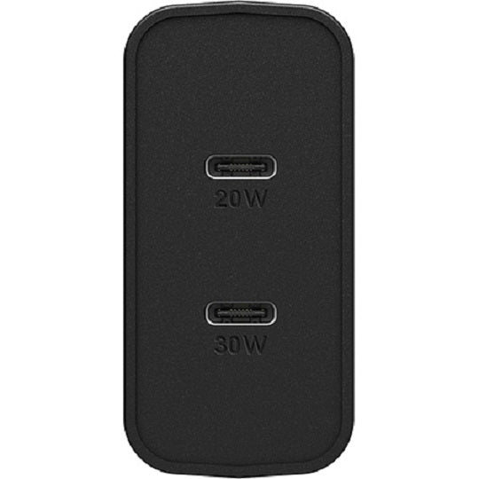 OTTERBOX 50W USB-C Fast Charge Dual Port Wall Charger - Black Shimmer