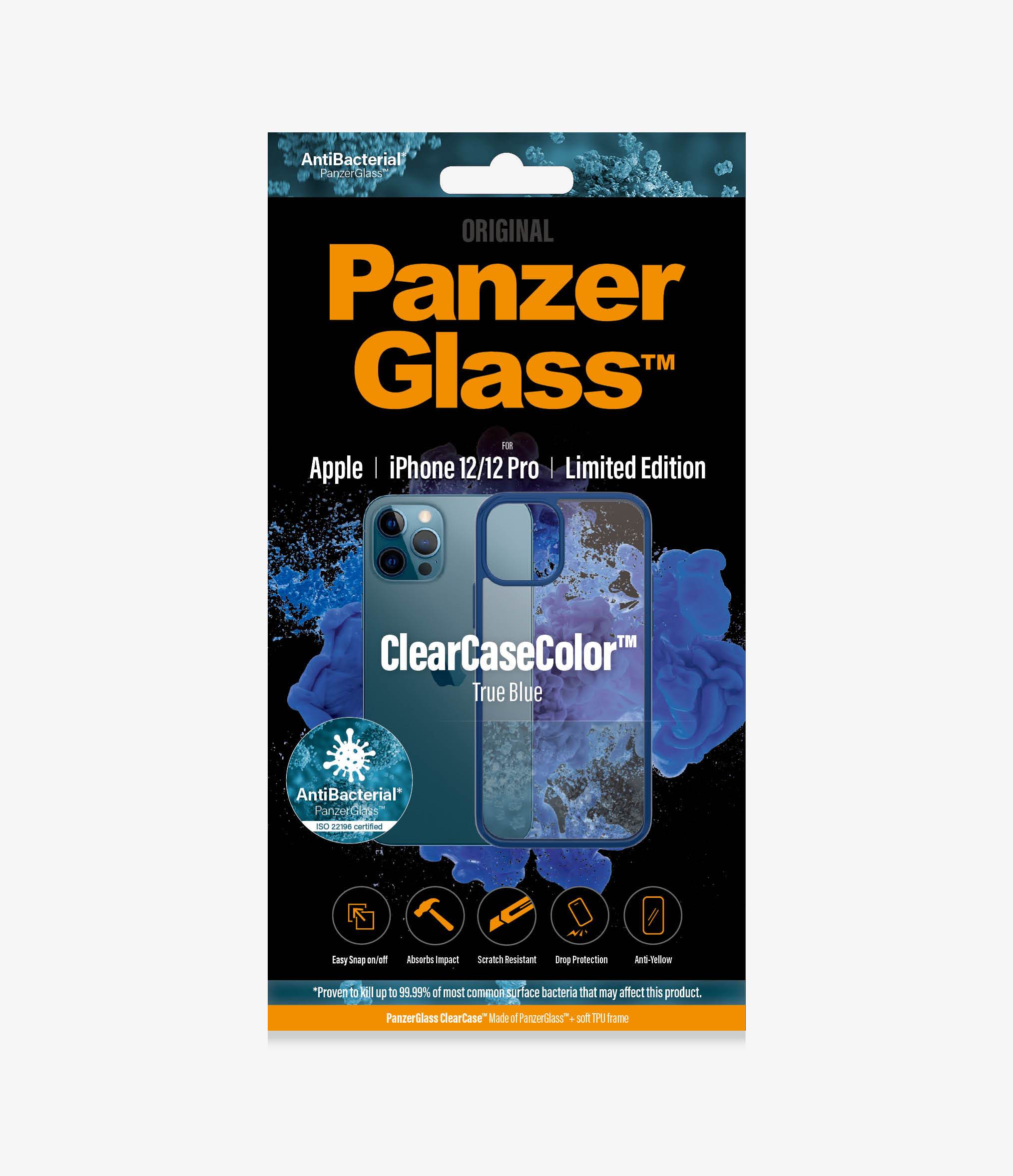 PANZER GLASS ClearCaseColor Apple iPhone 12/12 Pro - True Blue Limited Edition (0277) Most powerful ClearCase ever