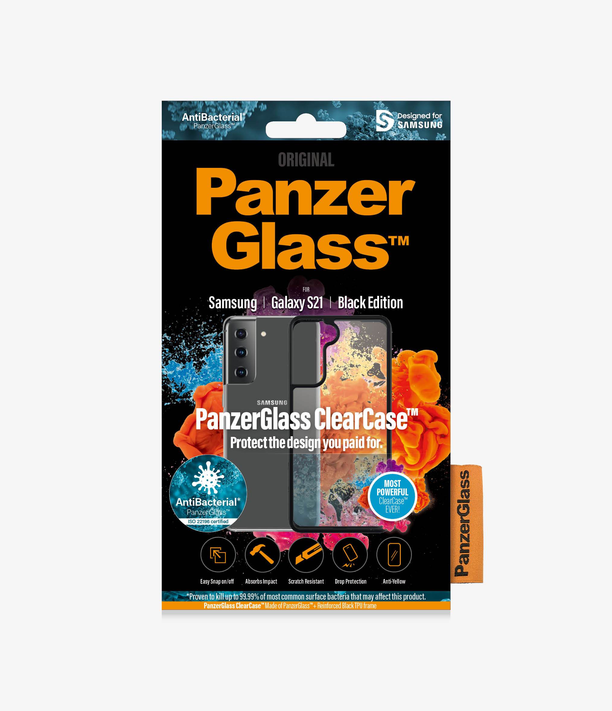 PANZER GLASS ClearCase Samsung Galaxy S21 - Black Edition- (0261) Scratch resistant