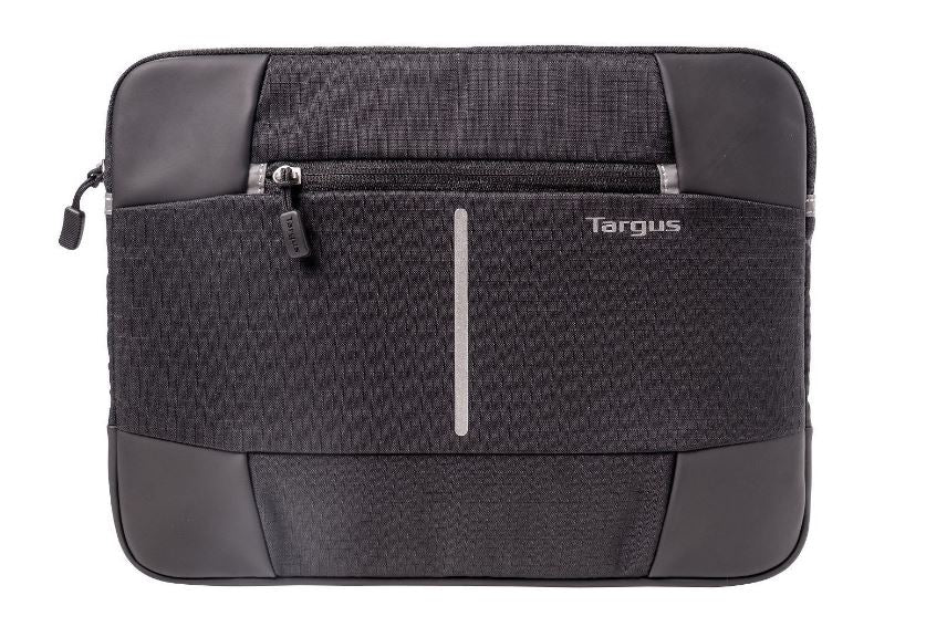 Targus 13-14" Bex II Laptop Sleeve - Weather-resistant & rip-stop fabrication - Black with black trim