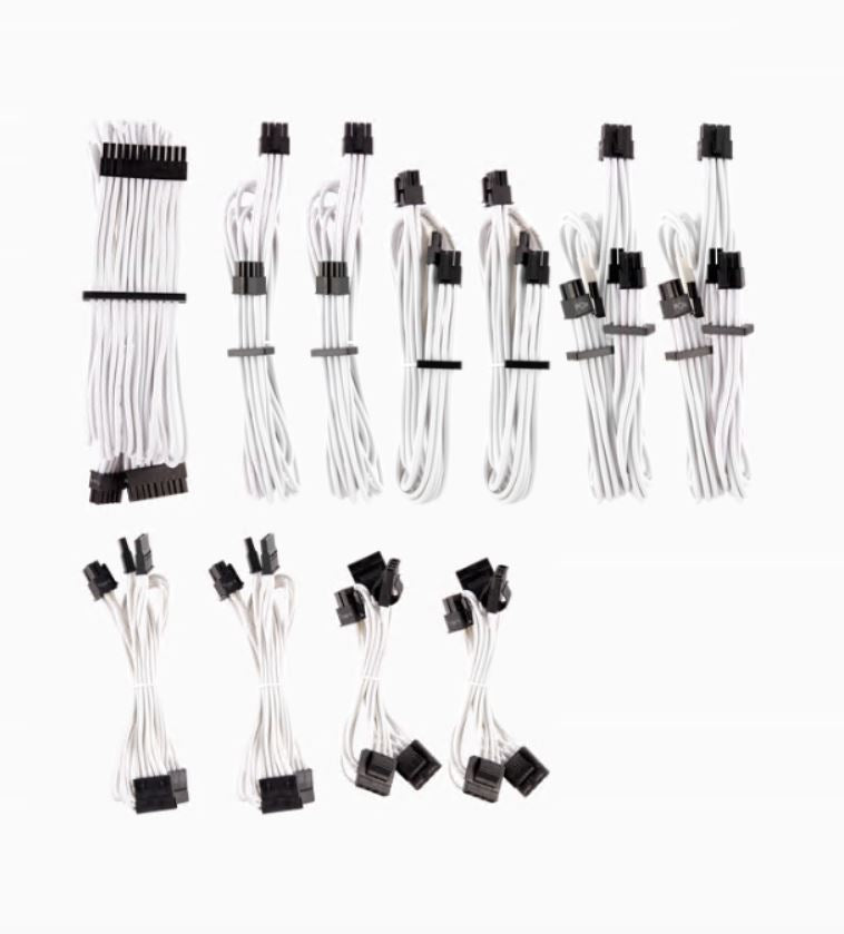 CORSAIR Corsair PSU - WHITE Premium Individually Sleeved DC Cable Pro Kit, Type 4 (Generation 4)