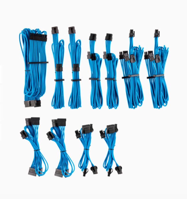 CORSAIR Corsair PSU - BLUE Premium Individually Sleeved DC Cable Pro Kit, Type 4 (Generation 4)
