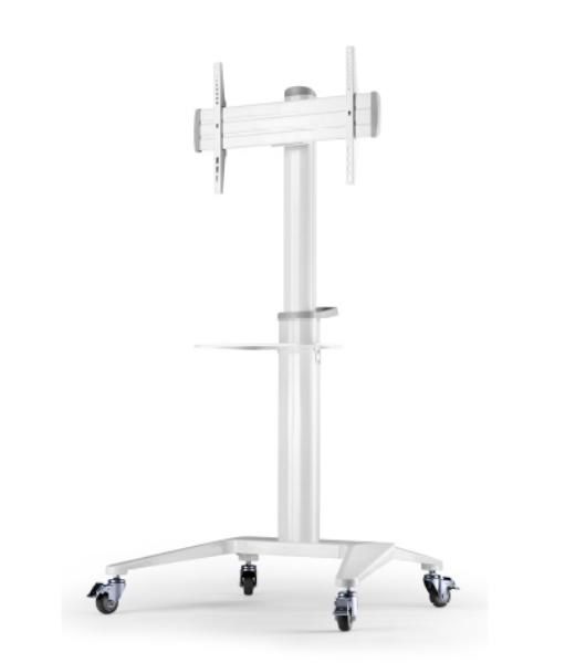 Atdec mobile TV Cart White - AD-TVC-70A-W - Supports Up to 70" & 70kg - Adjustable height