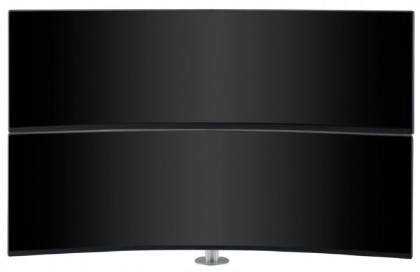 Atdec AWMS-2-LTH75 - Dual Monitor Mount, Curved Monitors, Heavy & Large Displays, All-In-One PCs, Vesa 75 x 75, 100 x 100, Weight up to 14KG- Silver