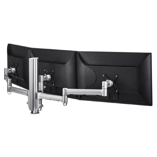 Atdec AWM Triple monitor arm solution - 710mm &130mm articulating arms - 400mm post - bolt - black