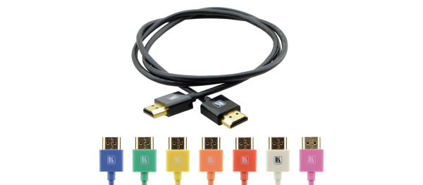 Kramer Ultra Slim Flexible High-Speed HDMI Cable with Ethernet - Black - 1.80m (6ft) (Standard Cable Assemblies)