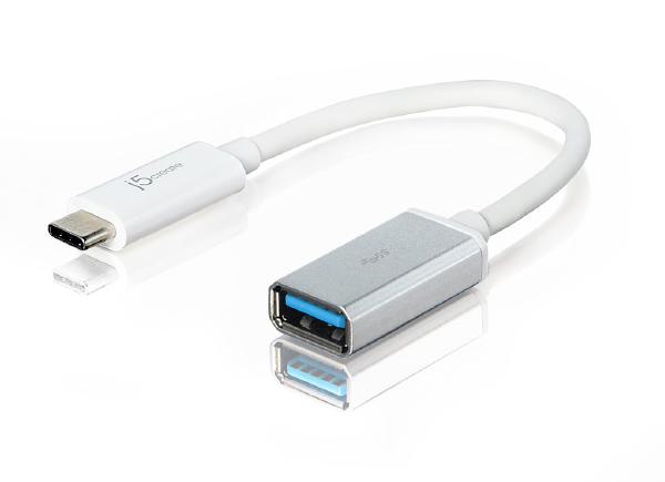 J5create JUCX05 USB-C 3.1 (Male) Type-C to USB-A Type-A (Female) Adapter - Convert or connect USB-C to USB-A accessories