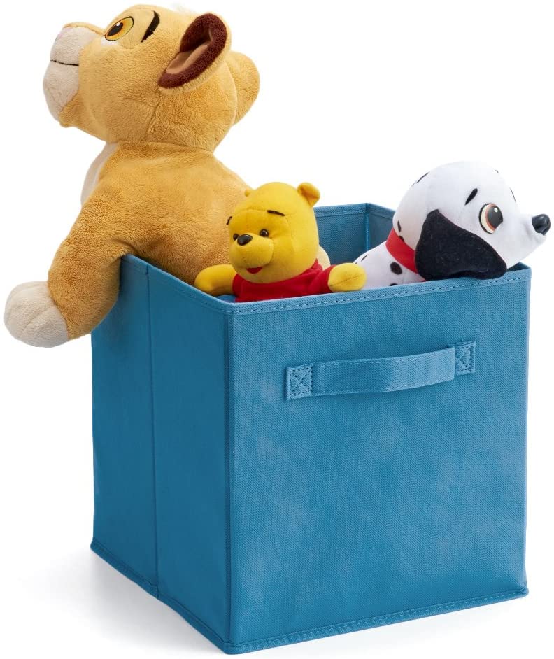 Pack of 6 Foldable Fabric Basket Bin, Collapsible Storage Cube for Nursery, Office, Home Decor, Shelf Cabinet, Cube Organizers (Niagra Blue)