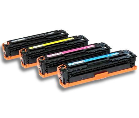 Compatible Premium Toner Cartridges 125A Toner Set of 4 - Bk/C/M/Y CB540a - CB543a - for use in HP Printers