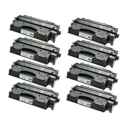Compatible Premium 8 x 80X Hi Capacity Toner Cartridge (CF280X) - for use in HP Printers