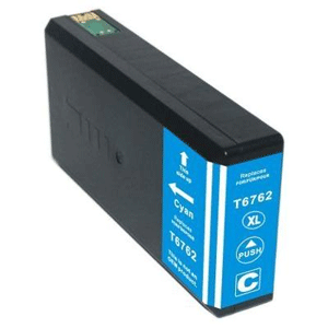 Compatible Premium Ink Cartridges T6762XL High Yield Cyan Inkjet Cartridge - for use in Epson Printers