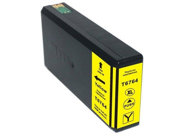Compatible Premium Ink Cartridges T6764XL High Yield Yellow Inkjet Cartridge - for use in Epson Printers