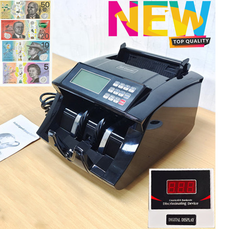 AUSTRALIAN NOTE COUNTER MONEY CASH COUNTING MACHINE AUTOMATIC BANKNOTE DIGITAL