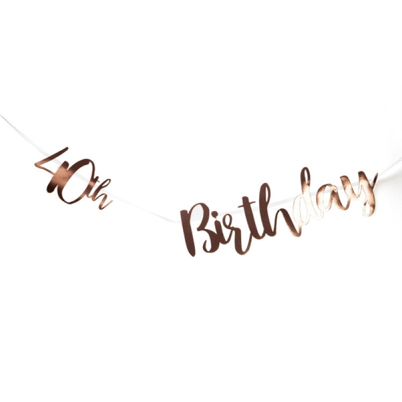 50th Birthday Rose Gold Bunting