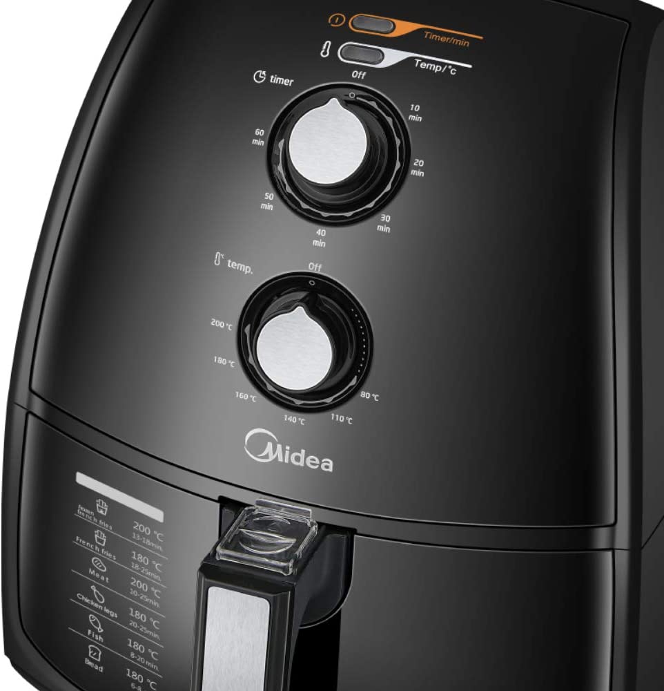Midea 4L 1500W Multi-functional Air Fryer - Black