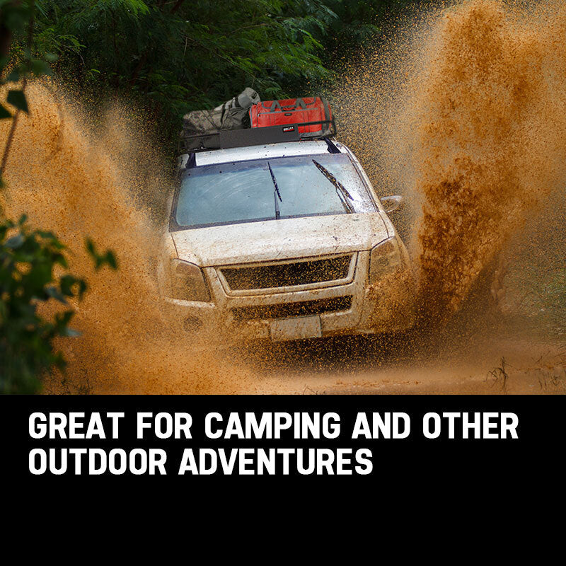 BULLET Car Roof Rack, 123 x 102 x 12cm Universal Luggage Carrier Steel Cage Vehicle Cargo