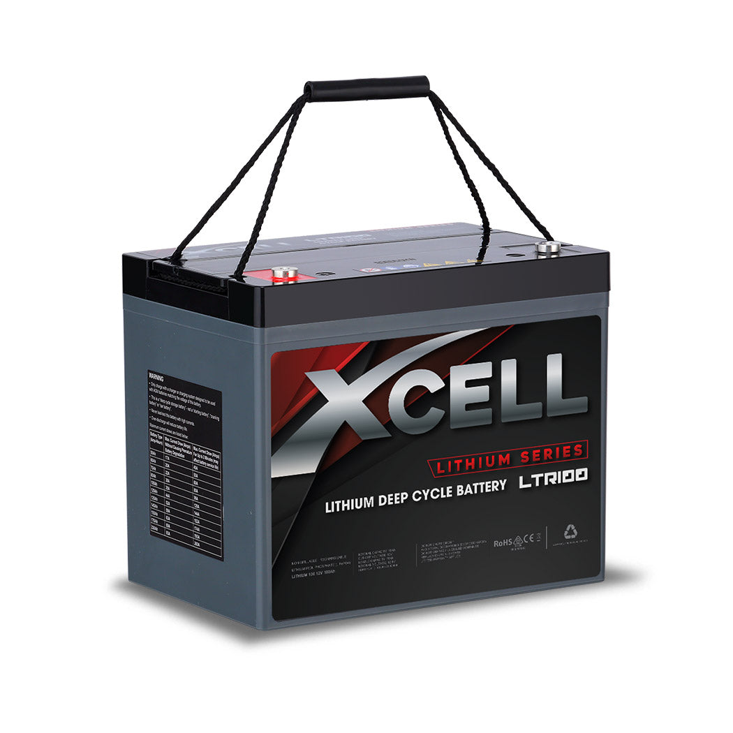 X-CELL 100Ah 12v Lithium Battery LiFePO4 Iron Phosphate Deep Cycle Camping 4WD