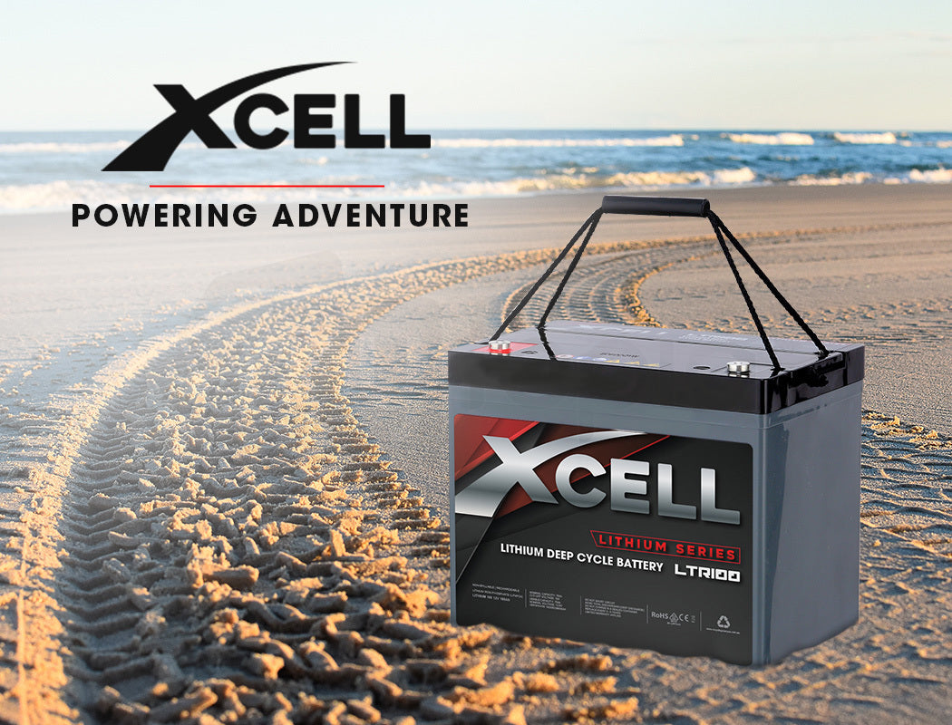 X-CELL 100Ah 12v Lithium Battery LiFePO4 Iron Phosphate Deep Cycle Camping 4WD