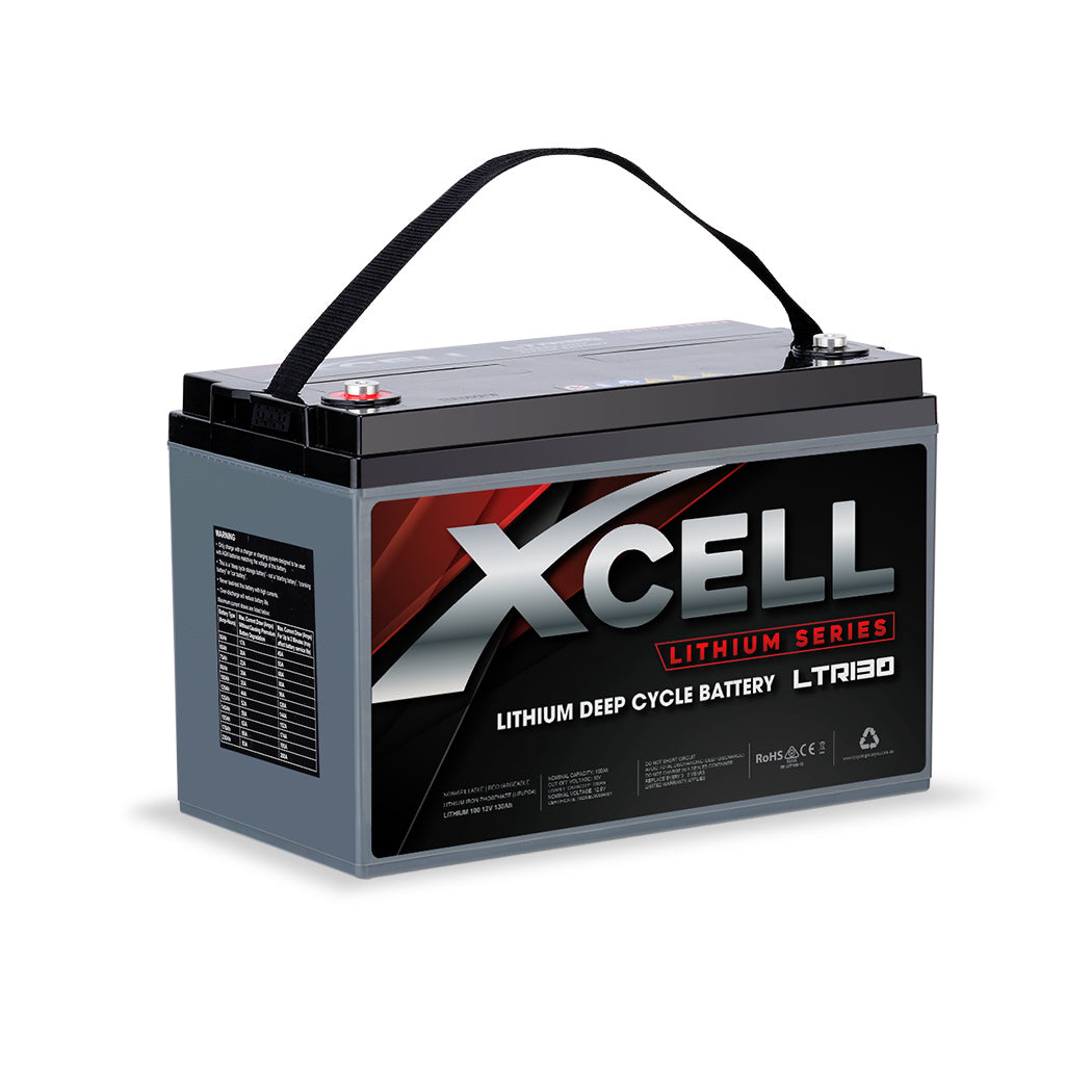 X-CELL 130Ah 12v Lithium Battery LiFePO4 Iron Phosphate Deep Cycle Camping 4WD