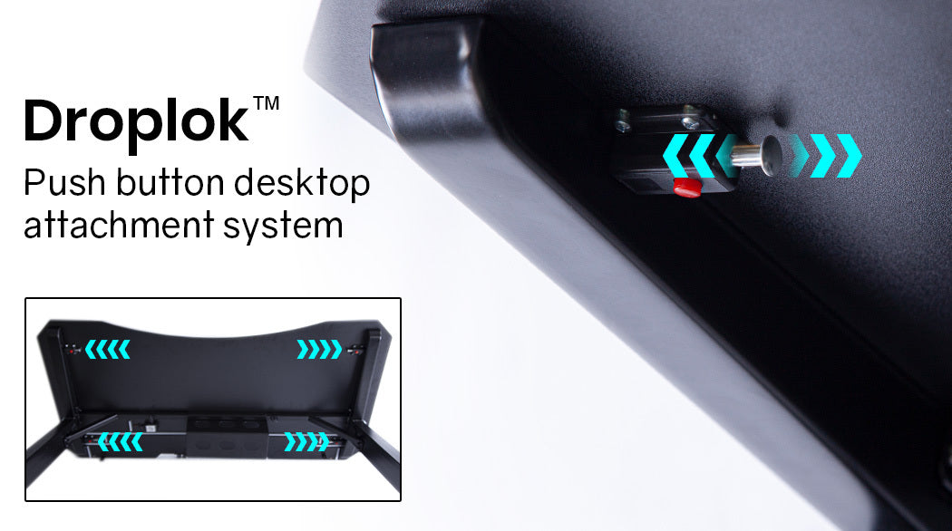 OVERDRIVE Gaming Desk 120cm Computer Black PC Blue LED Lights Carbon Fiber Look