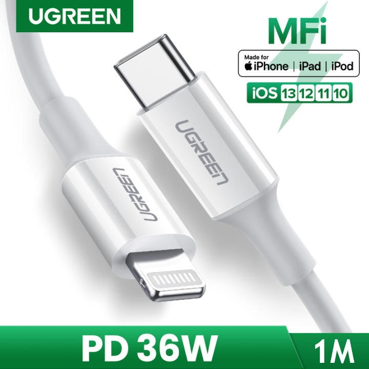 UGREEN 10493 MFI USB-C to Cable 1M White