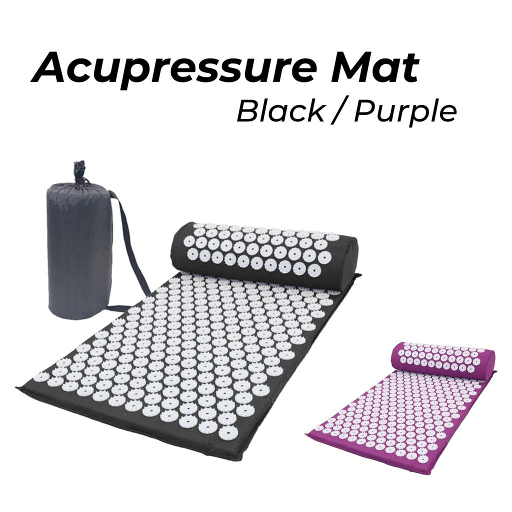 VERPEAK Acupressure Mat & Pillow & Bag (Black) FT-MT-117-OTI