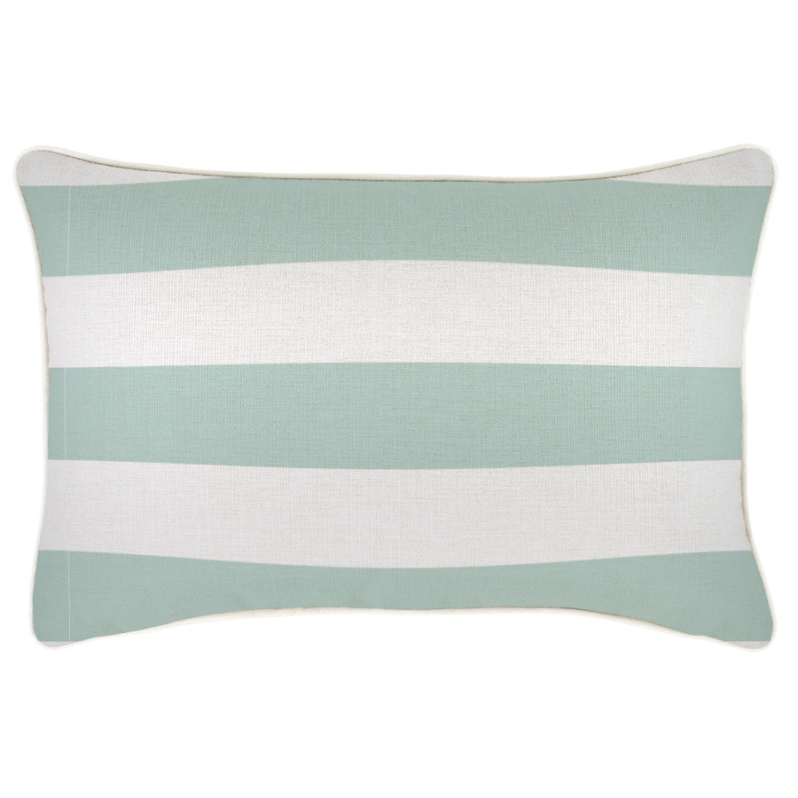 Cushion Cover-With Piping-Deck-Stripe-Mint-35cm x 50cm