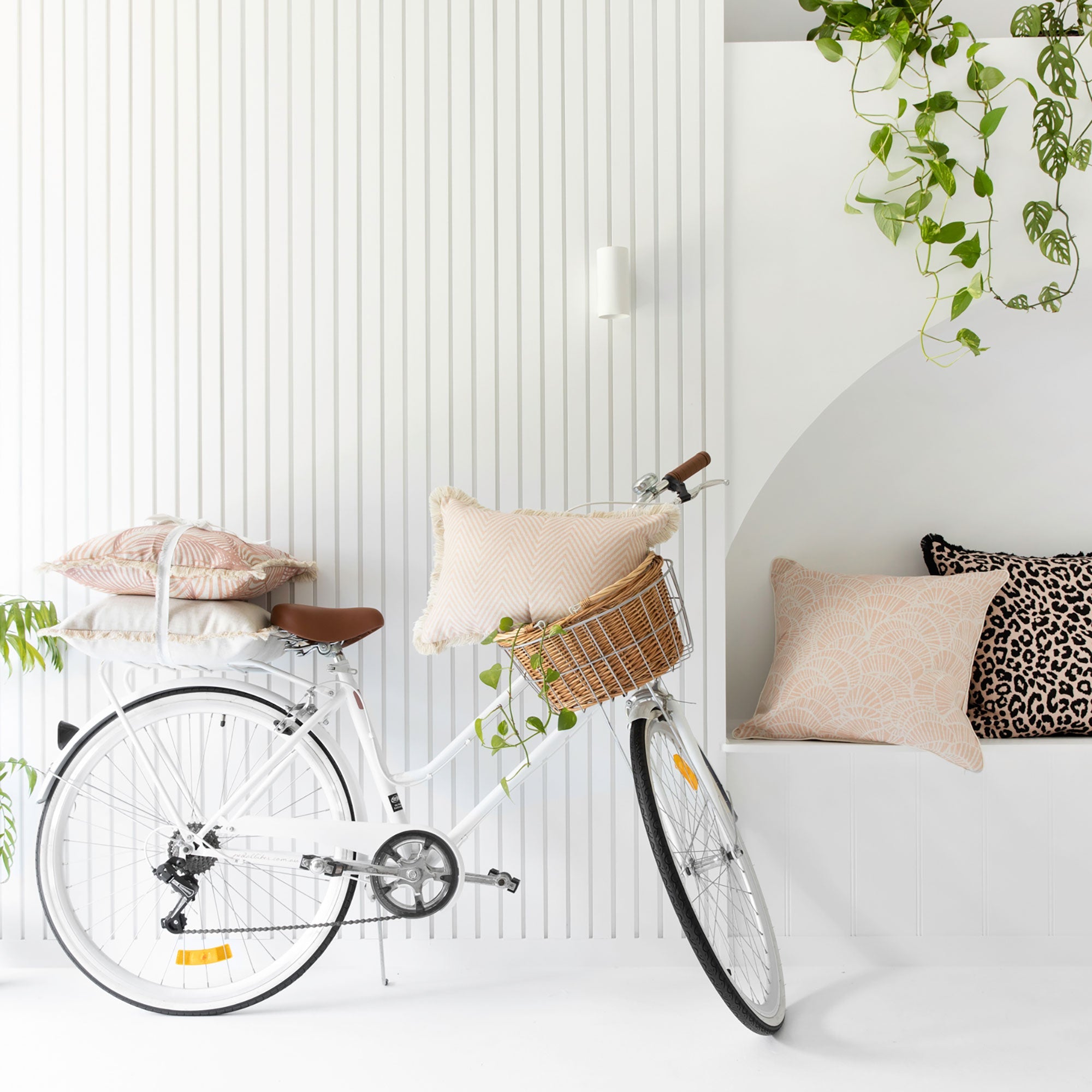 Cushion Cover-With Piping-Positano Blush-45cm x 45cm