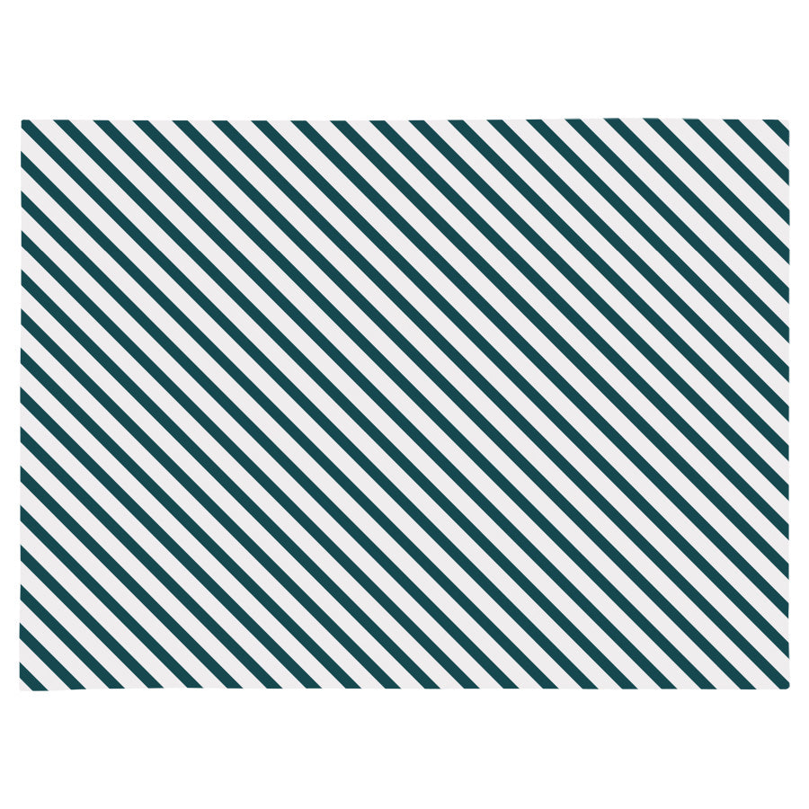 Placemat set of 4-Side Stripe Teal-46cm x 33cm