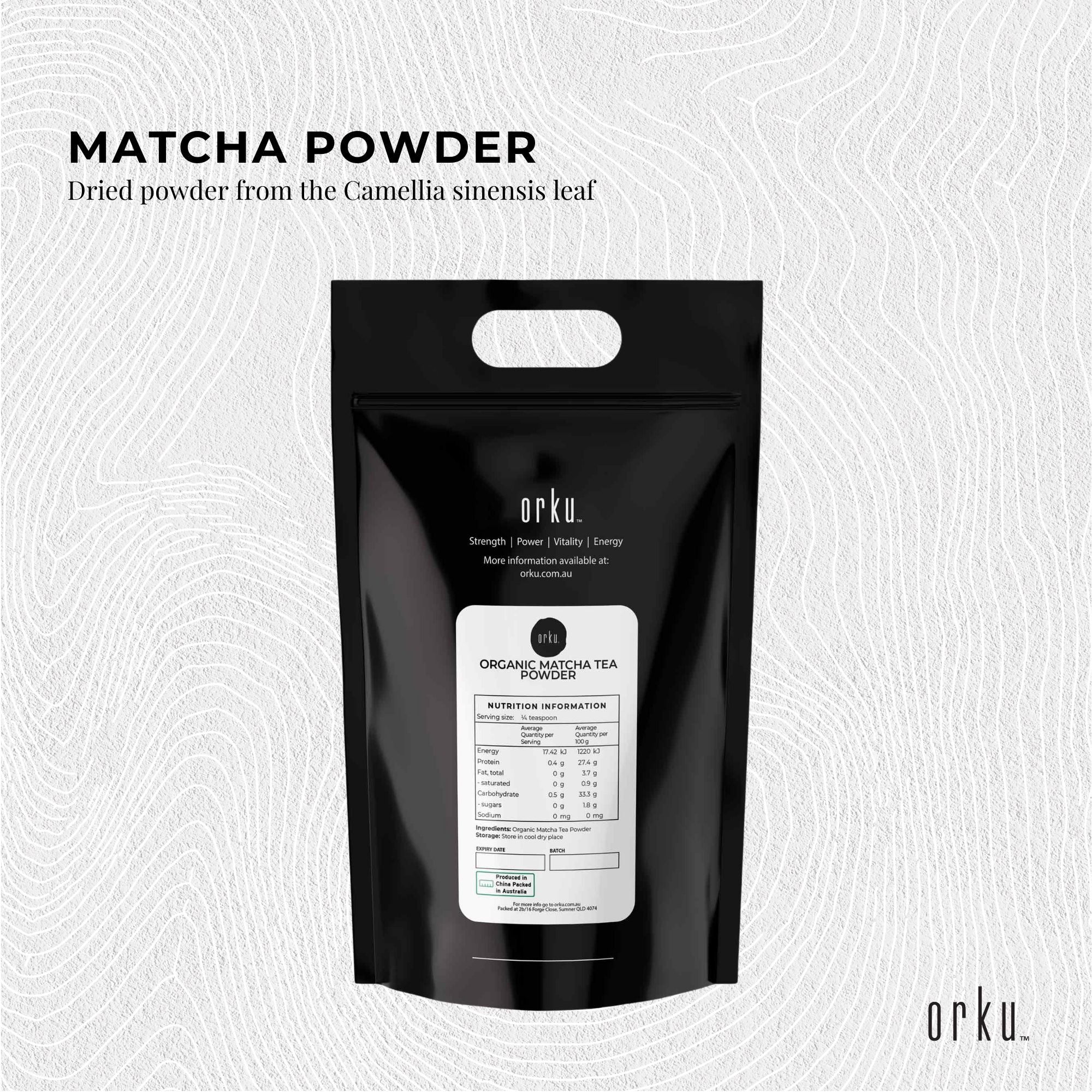 Bulk 20Kg Organic Matcha Green Tea Powder Camellia Sinensis Leaf Supplement