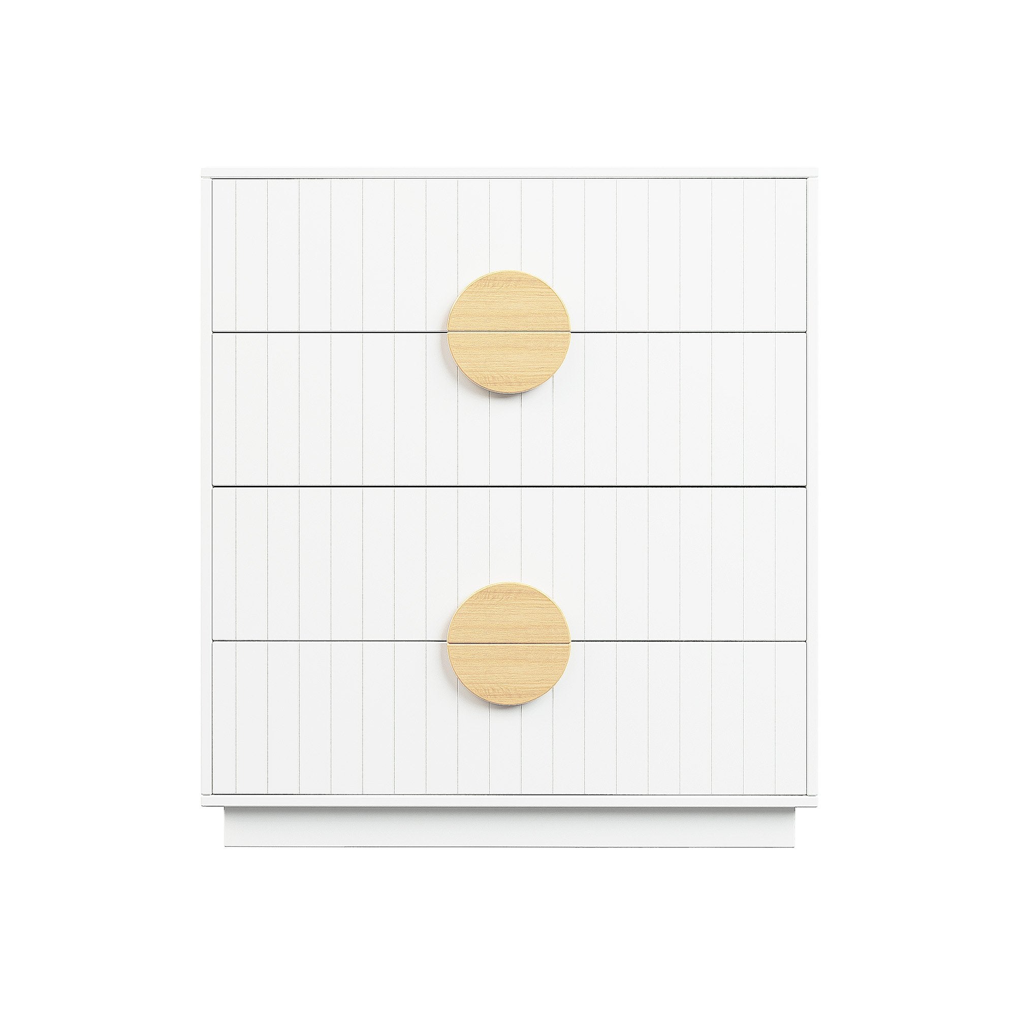 Sarantino Gail Chest Of Drawers Tallboy Dresser In White