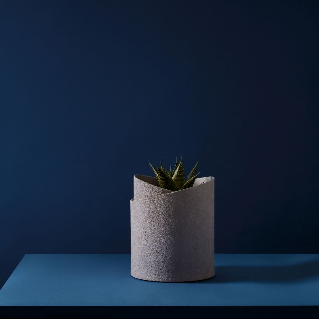 Tree Stripes Double Pot - Amalfi Purple (Small)