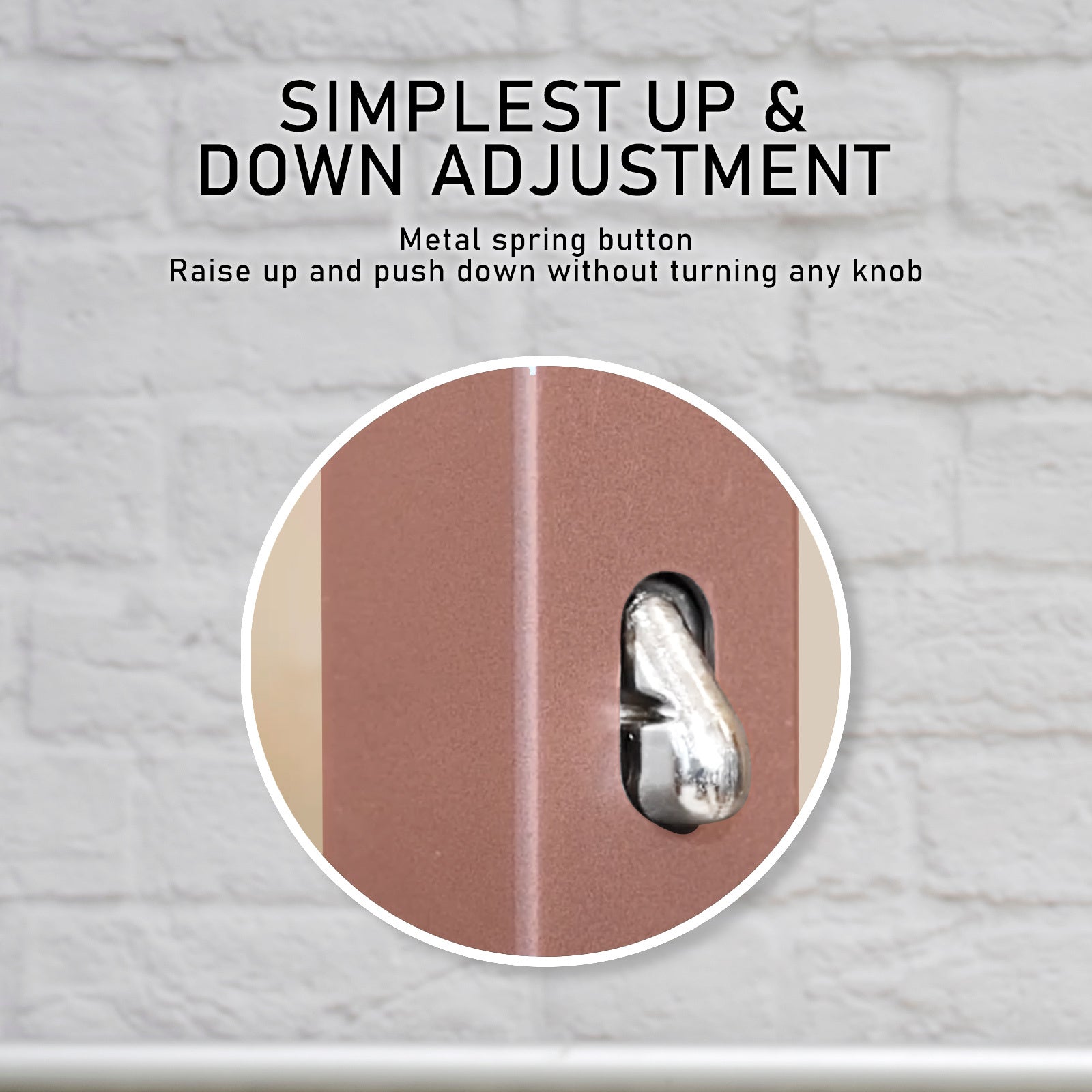 Meoktong Rose Gold Clothes Rack Coat Stand Hanging Adjustable Rollable Steel