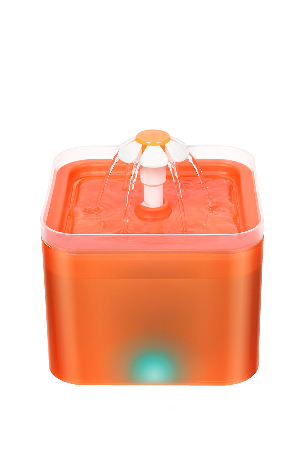 YES4PETS Dog Cat Water Feeder Automatic Electric Pet Water Fountain Bowl Dispenser W LED Orange