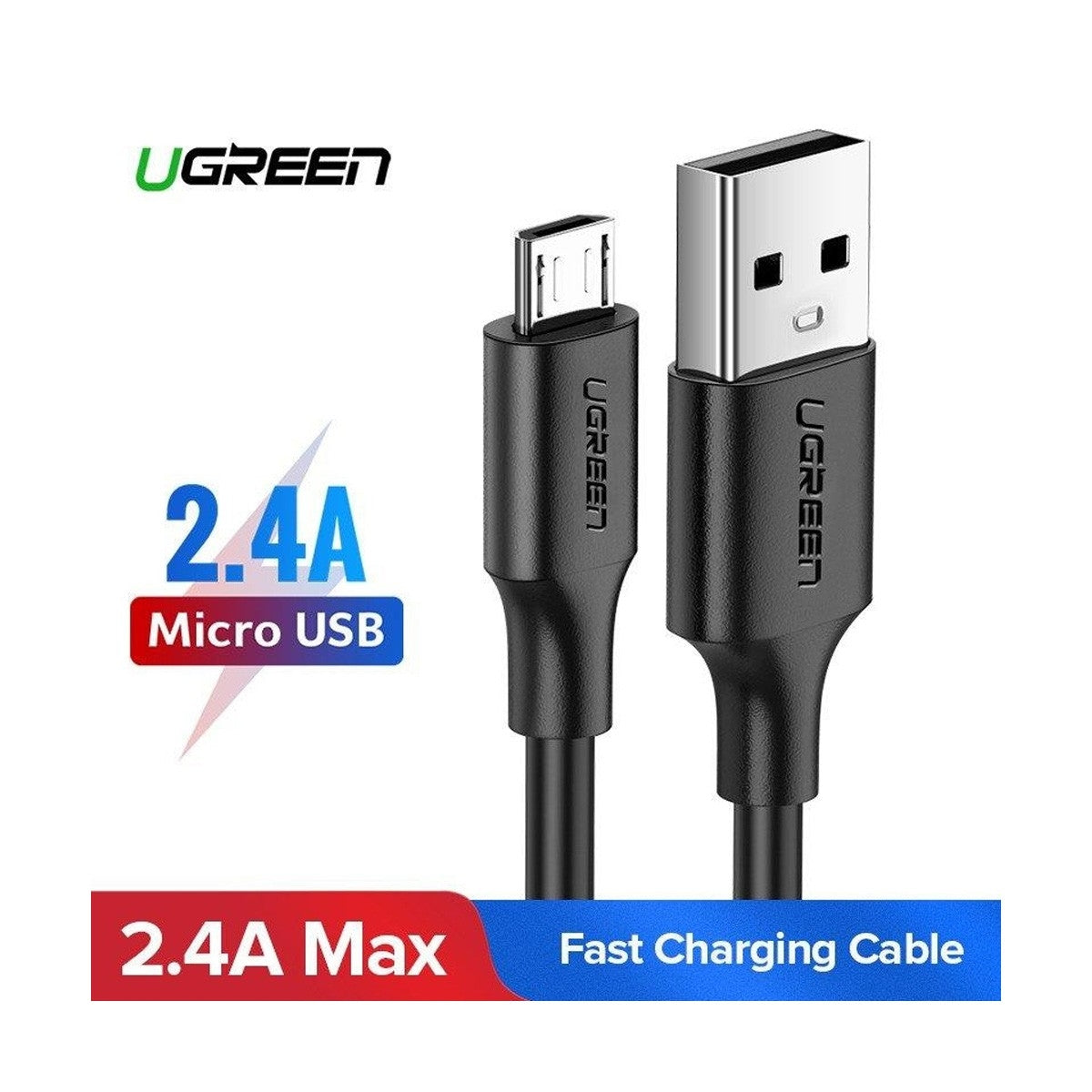 UGREEN USB 2.0 A to Micro USB Cable Nickel Plating 2m (Black) 60138