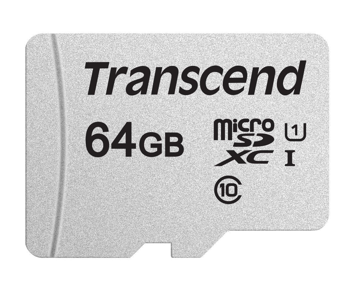 TRANSCEND TS64GUSD300S 64GB UHS-I U1 microSD w/o Adapter (microSDHC I, C10, U1)