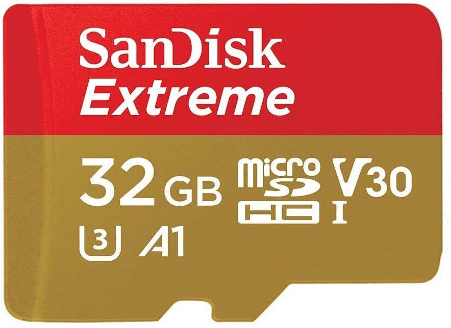 SANDISK SDSQXAF-032G-GN6MN 32GB MICRO SDHC EXTREME A1 V30, UHS-I/ U3, 100MB/s ,NO SD ADAPTER